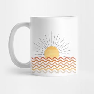 Pixel boho sunrise Mug